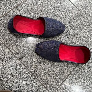 Size 10 Blue and Golden Khussa